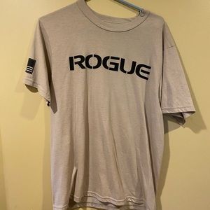 Mens rogue workout USA shirt khaki